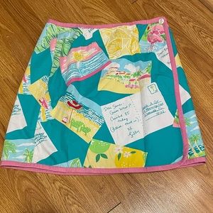 Lily Pulitzer reversible wrap skirt. Size 4
